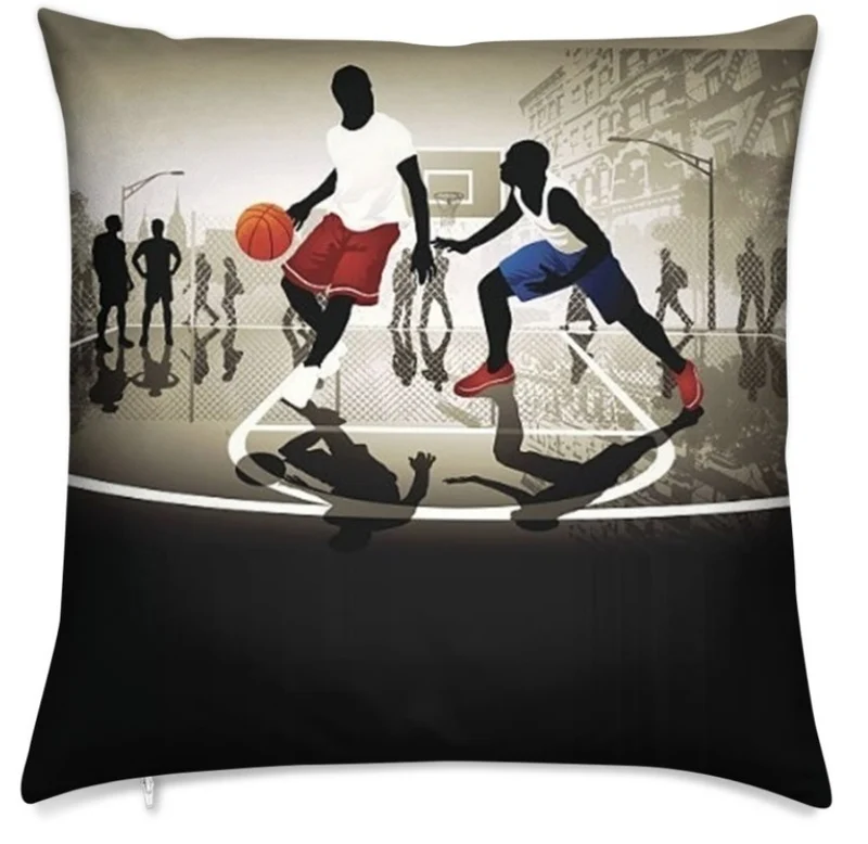 Tissu ameublement mètre motif imprimé joueur Basketball ballon déco sport rideau