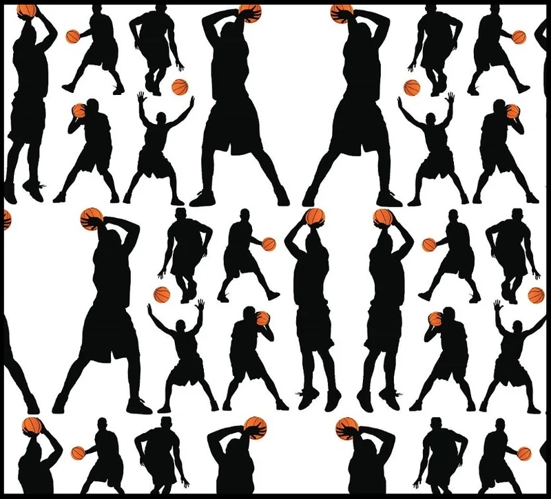 Décorateur créateur d'espace tissu au mètre motif joueur Basketball ballon sport