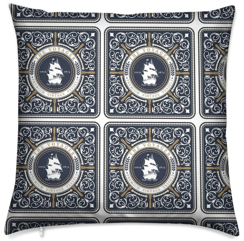 Tissu ameublement intérieur mètre rideau Bateau bleu style déco Marin