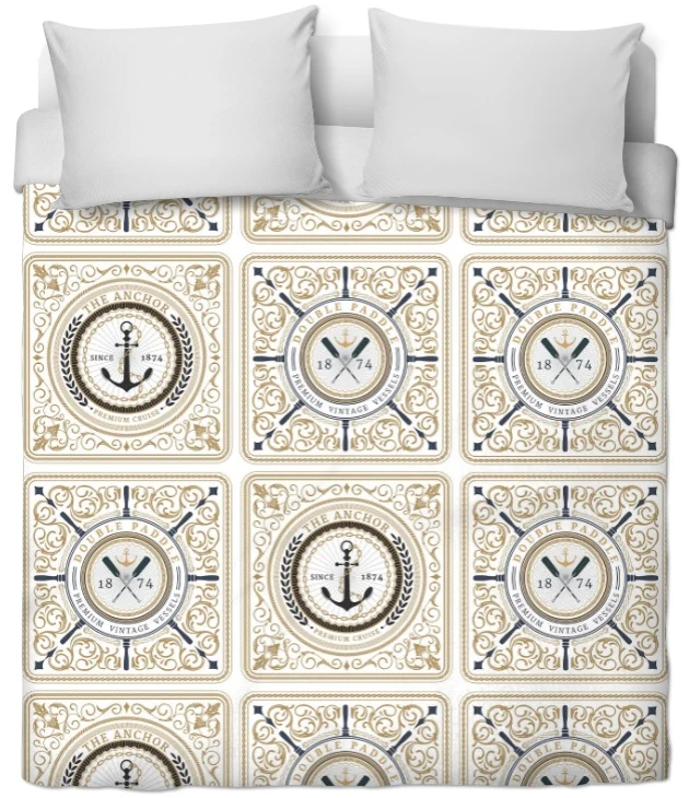 Tissu Marine bateau navire Baroque mètre Fabric meter marine boat pattern upholstery