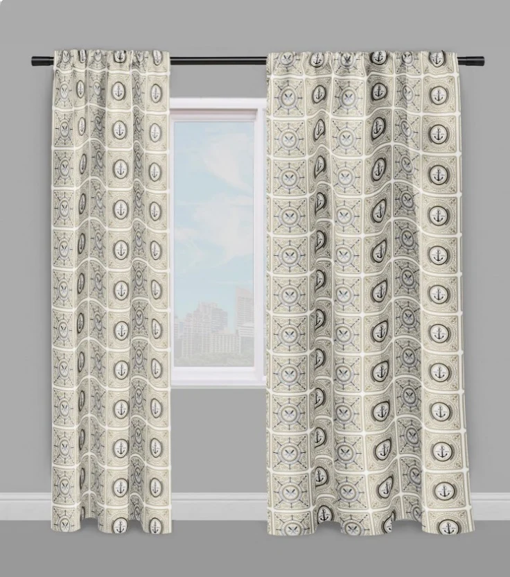 Tissu Marine bateau navire Baroque mètre Fabric meter marine boat pattern upholstery
