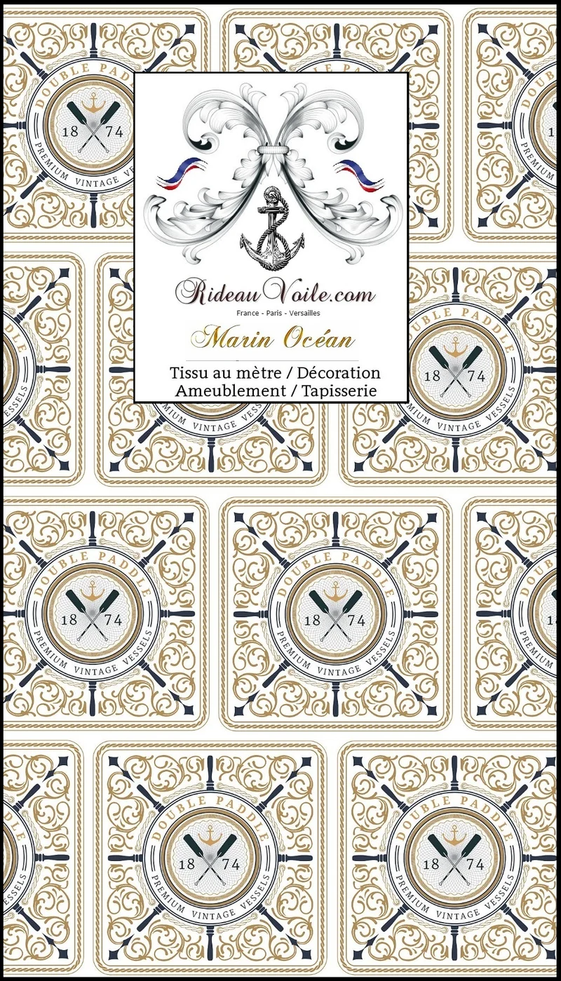 Tissu ameublement décoration motif Marin Baroque au mètre