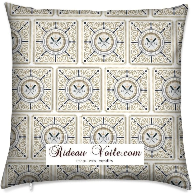 Tissu ameublement décoration motif Marin Baroque au mètre