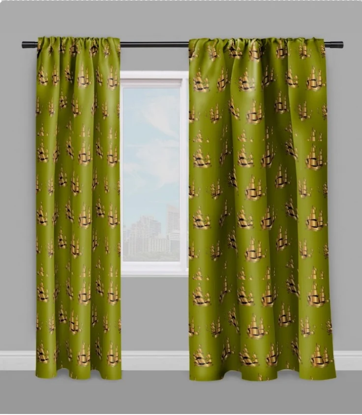 Boutique tissu ameublement mètre rideau couette déco Marin bateau Or doré vert