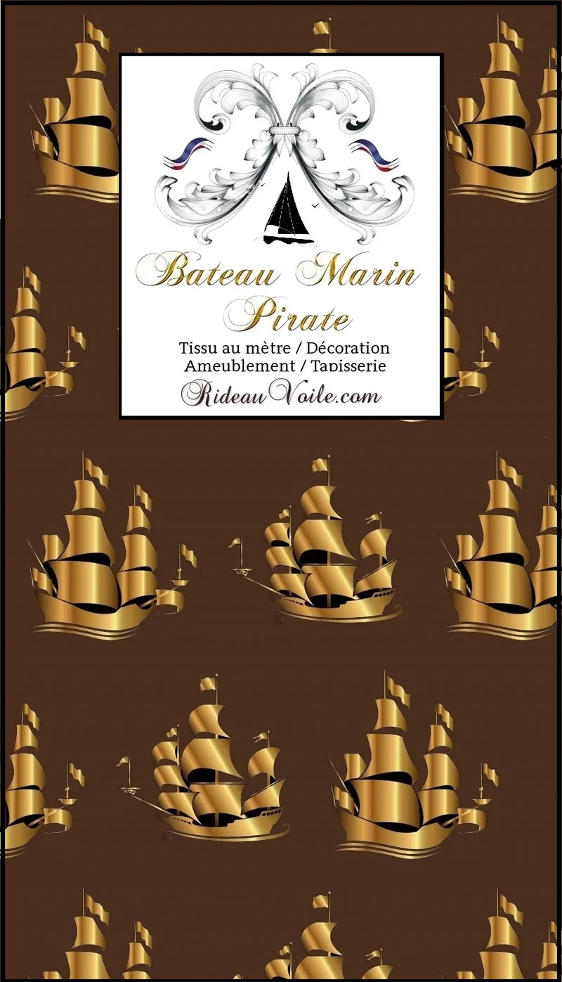 Tissu ameublement mètre rideau imprimé Marin motif bateau Maritime Gardinen Vorhänge