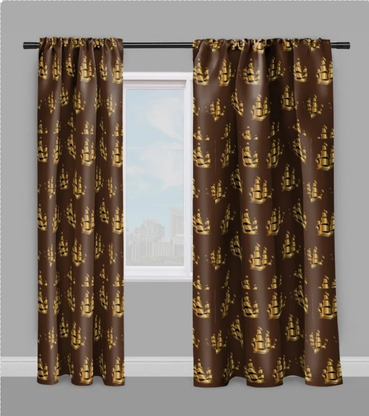 Tissu ameublement mètre rideau imprimé Marin motif bateau Maritime Gardinen Vorhänge