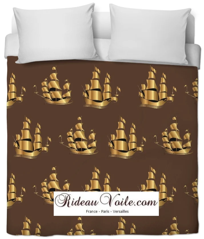 Tissu ameublement mètre rideau imprimé Marin motif bateau Maritime Gardinen Vorhänge