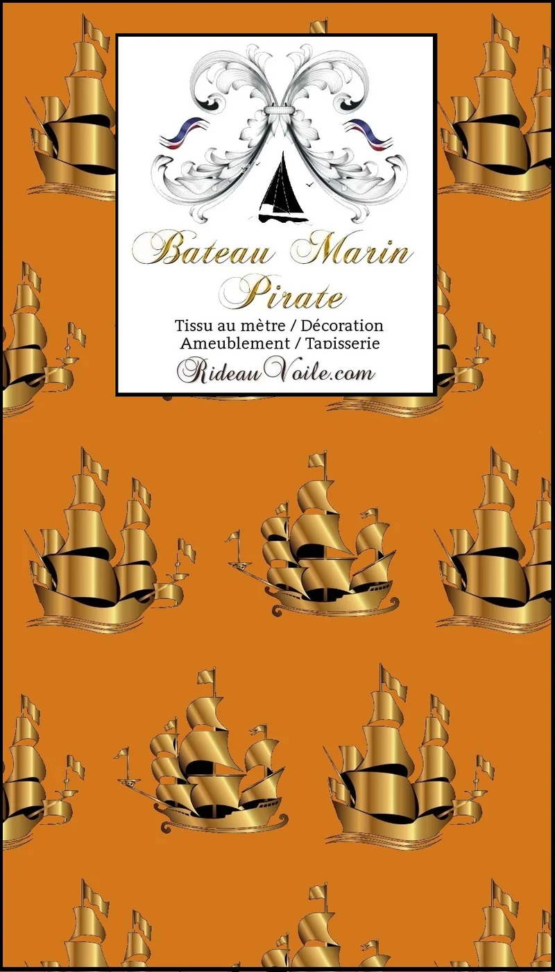 Tissu ameublement mètre rideau motif Marin bateau Tela estampada de marineros