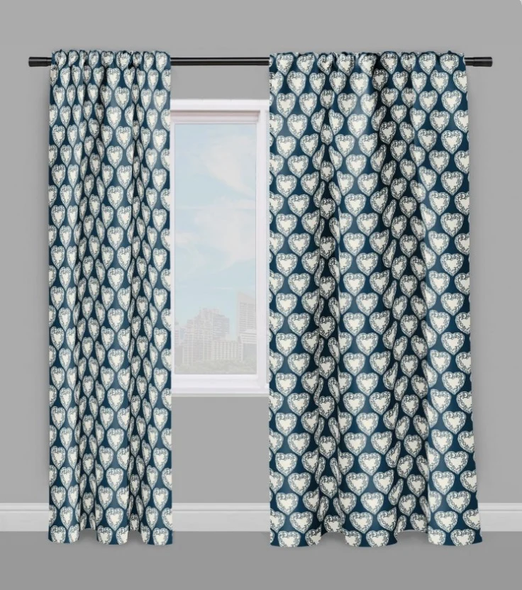 Tissu au mètre ameublement tapisserie rideau motif cœur tessuto motivo cuore metro