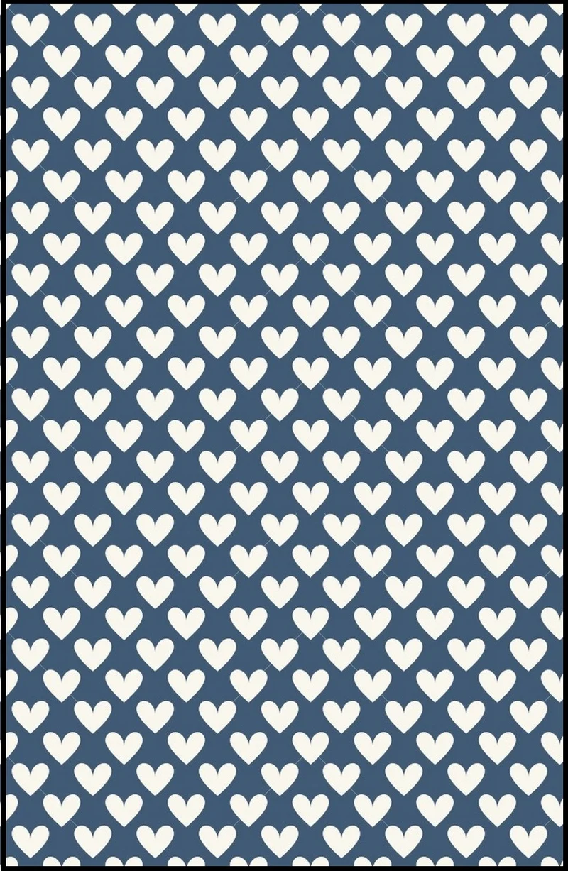 Boutique rideau tissu mètre bleu blanc ameublement motif cœur Stoff Meter vorhang herz