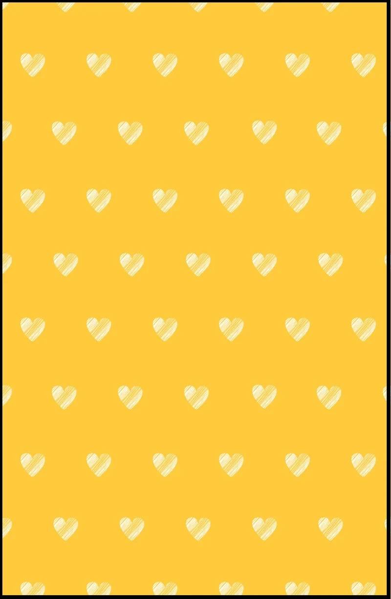 Imprimé Motif cœur jaune tissu au mètre déco enfant ameublement rideau couette