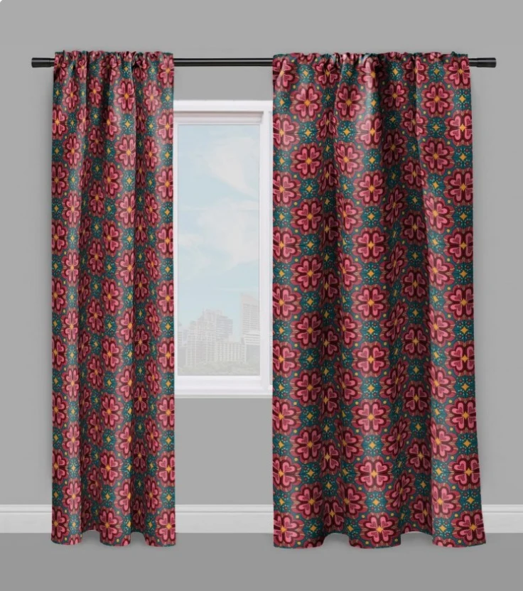 Imprimé motif cœur imprimé tissu chambre enfant bébé au mètre rideau couette
