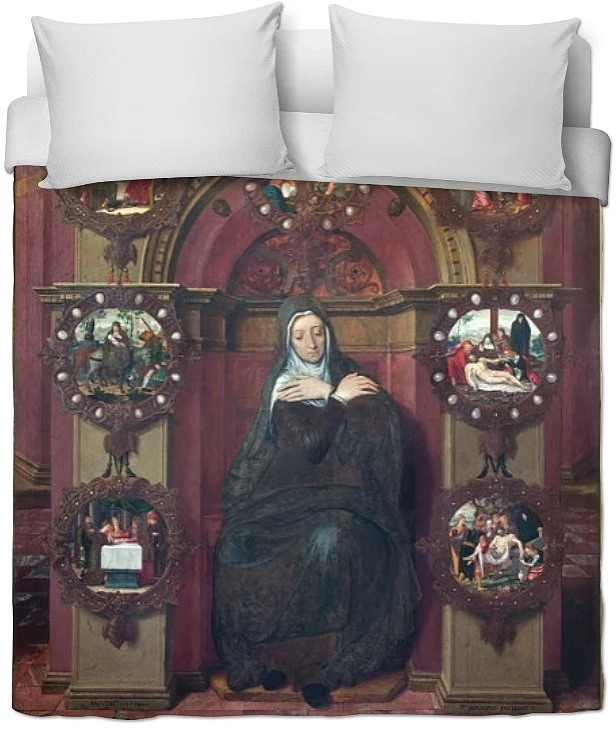 Tapisserie Liturgique Tissu au mètre motif Vierge Marie Madone Eglise rideau couette