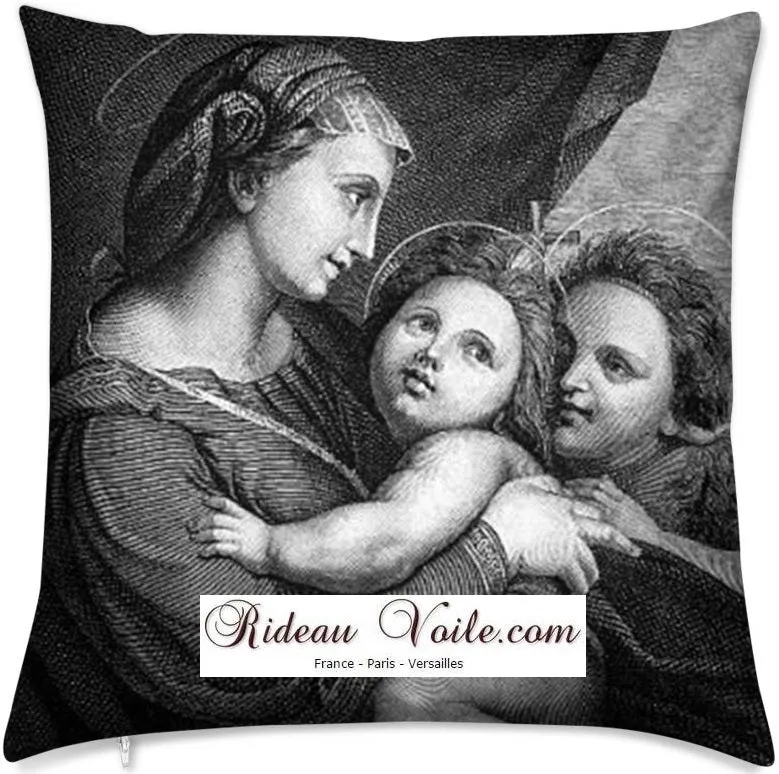 Tissu au mètre motif La Vierge Marie La Madone Eglise rideau