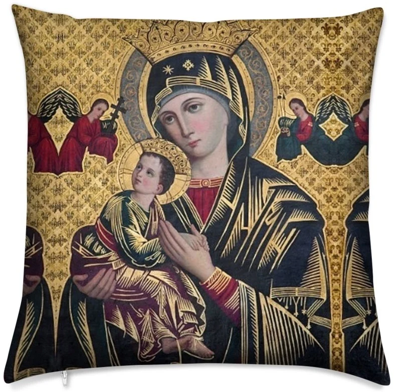 Tissu ameublement liturgique au mètre rideau couette Vierge Marie Madone Eglise