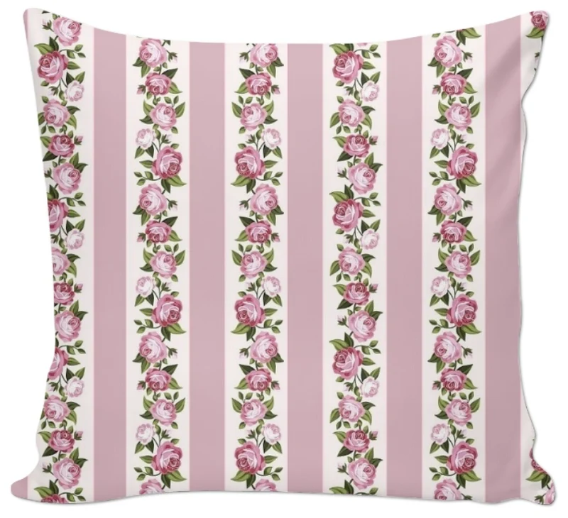 Tissu ameublement tapisserie fleuri mètre rideau couette rayé fleurs de Roses voilage