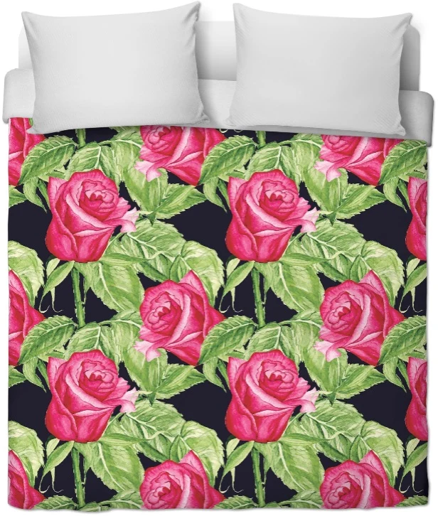 Tissu fleuri au mètre rideau couette coussin motifs fleurs Roses blomster print gardin