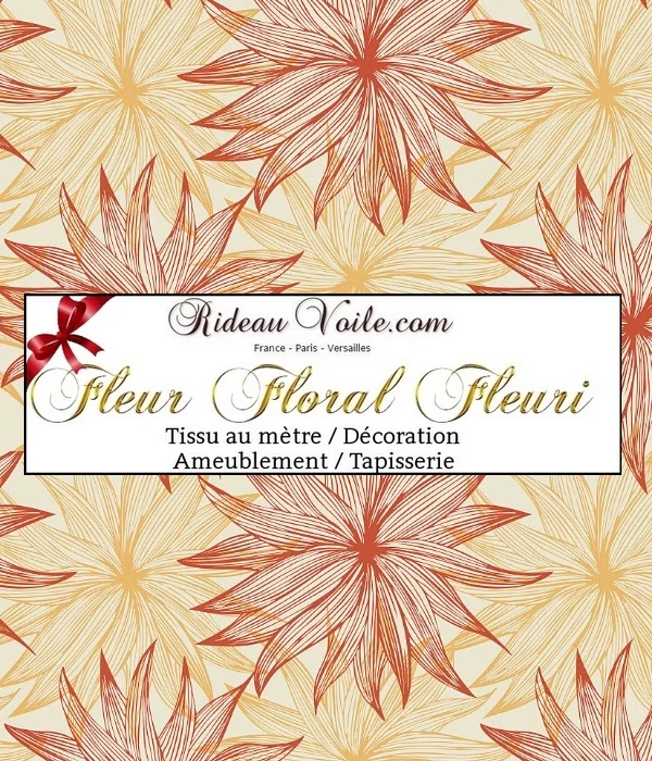 Boutique rideau couette à fleurs tissu ameublement au mètre -Blumen stoff Rido