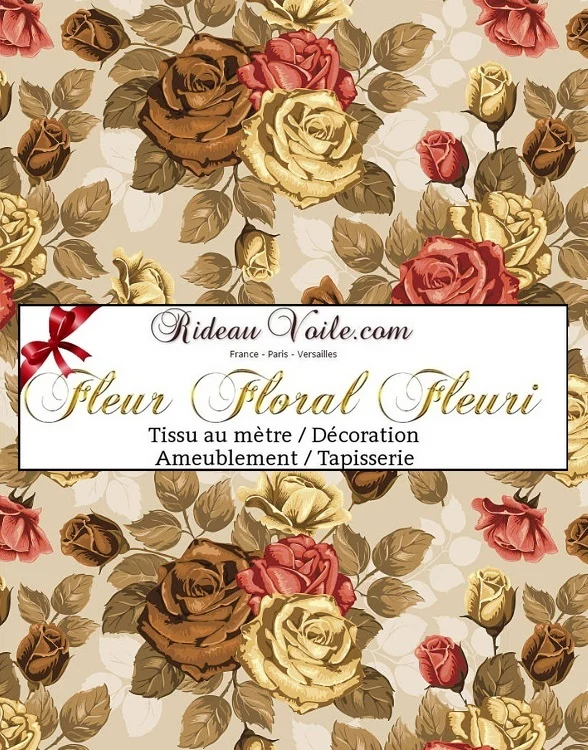 Boutique rideau couette coussin à fleurs tissu au mètre Blumendruck Geblümte floral