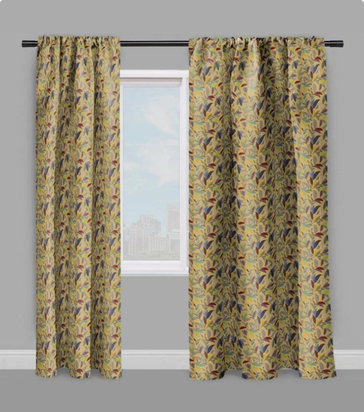 Tissu ameublement mètre motif feuilles fleurs couette coussin rideau tapisserie siège