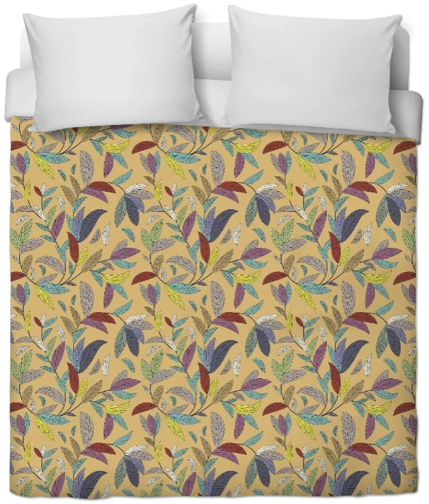 Tissu ameublement mètre motif feuilles fleurs couette coussin rideau tapisserie siège
