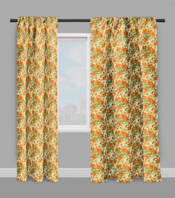 Tissu décoration fleurie ameublement au mètre motif fleurs couette rideau sur mesure