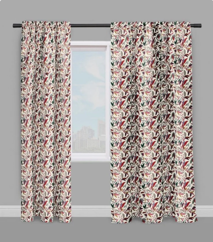 Boutique tissu au mètre ameublement ignifugé occultant motif fleur tapisserie rideau