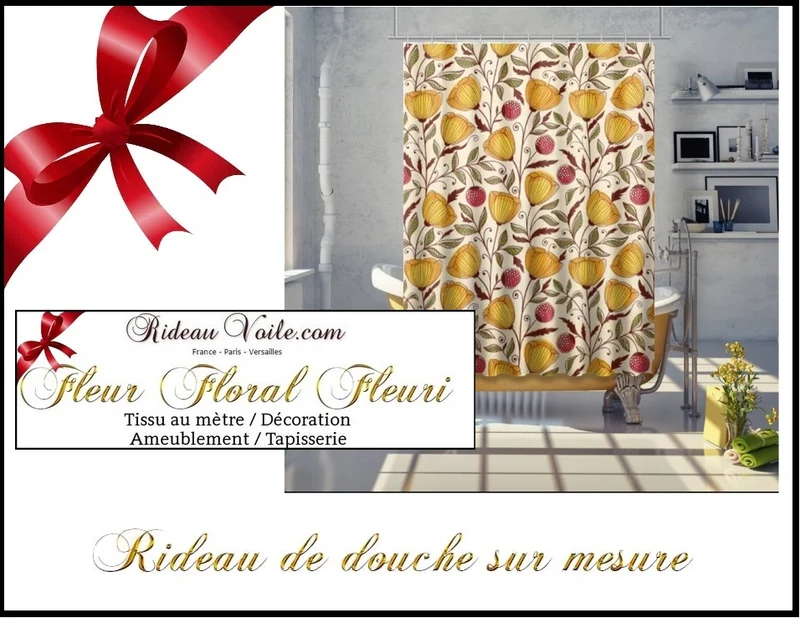 Tissu fleuri ameublement motif fleur mètre rideau フラワーモチーフのプリント生地