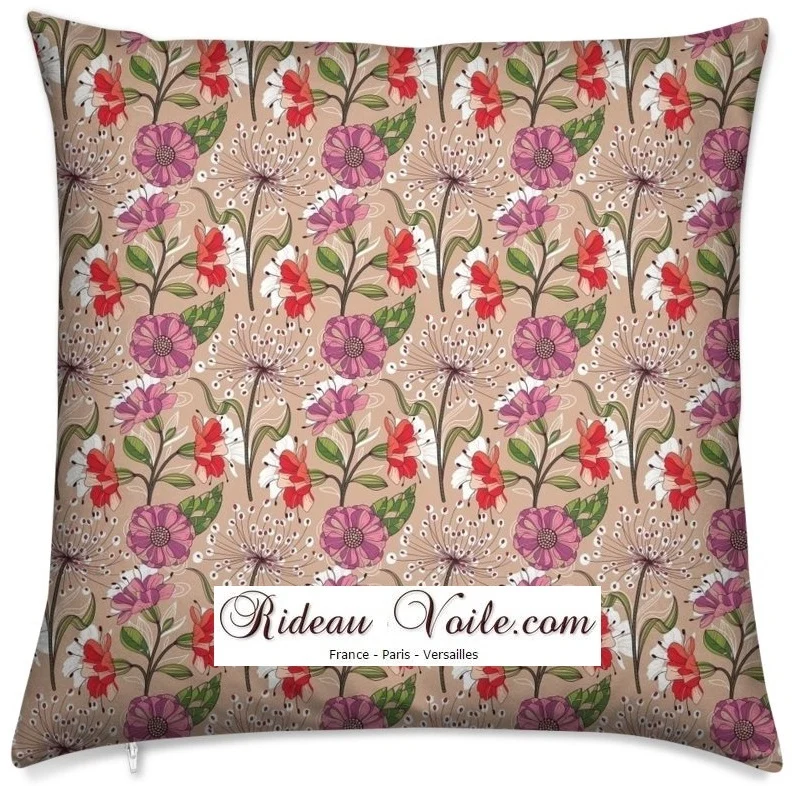 Tissu ameublement mètre rideau voilage couette fleur bloemmotief meter gordijn print