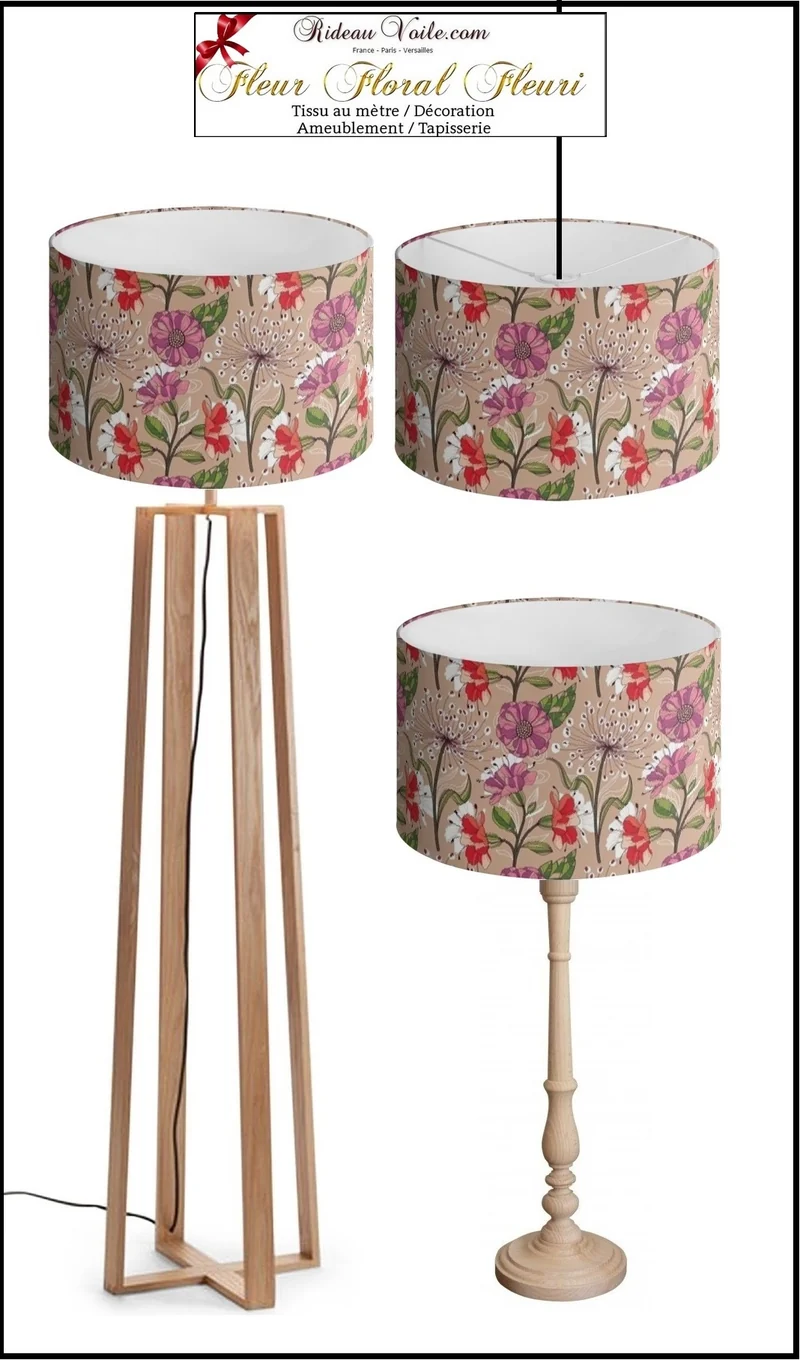 Tissu ameublement mètre rideau voilage couette fleur bloemmotief meter gordijn print