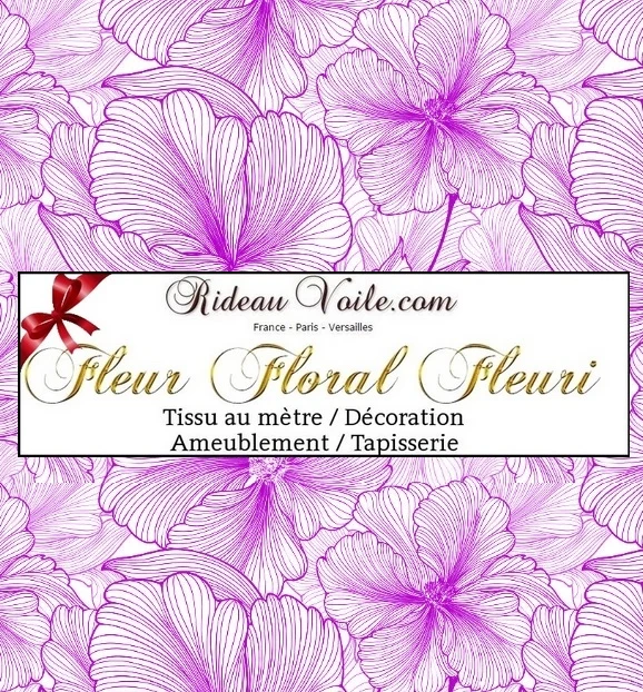 Tissu imprimé fleuri au mètre rideau couette motif fleurs tapisserie floral voilage