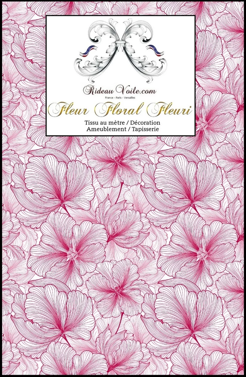 Tissu ameublement fleurs mètre rideau couette Flower curtain fabric meter upholstery
