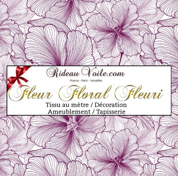 Décoration fleurie tissu ameublement tapisserie siège mètre rideau couette fleurs