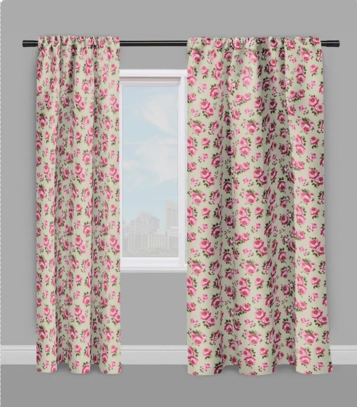 Motif imprimé fleurs de Roses tissu au mètre rideau couette gardin og møbelstof Rose