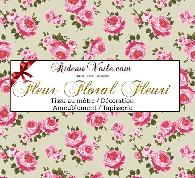 Motif imprimé fleurs de Roses tissu au mètre rideau couette gardin og møbelstof Rose
