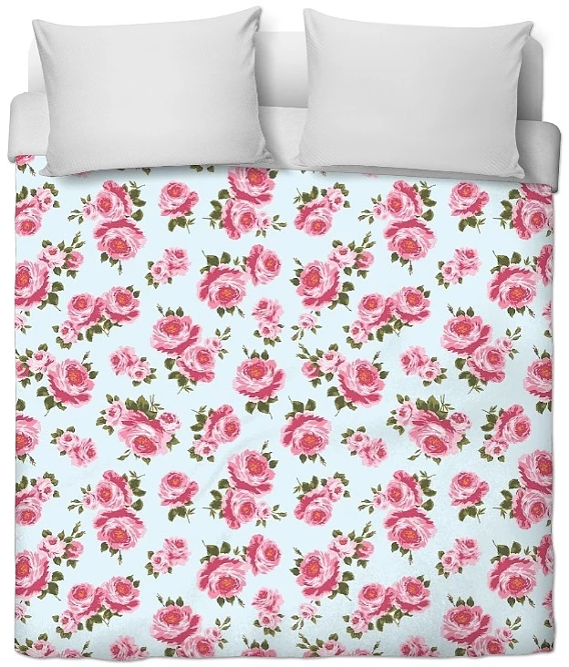 Tissu tapisserie mètre ameublement bleu motif fleurs Roses gardin og møbelstof Rose