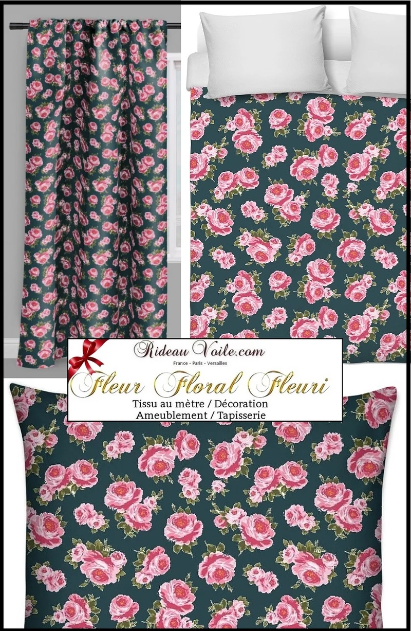 Liberty motif fleur décore tissu ameublement mètre rideau couette tapisserie siège