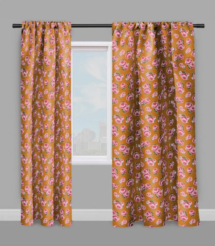 Tissu au mètre fleur rideau couette tapisserie siège Stoff Meter Vorhang mit Blumendruck