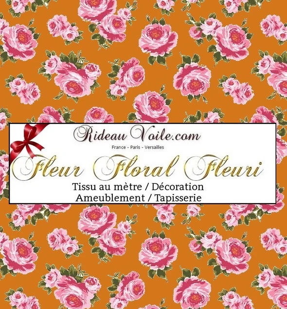 Tissu au mètre fleur rideau couette tapisserie siège Stoff Meter Vorhang mit Blumendruck