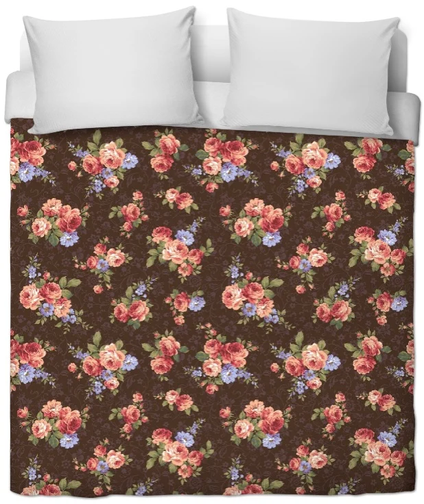 Boutique rideau couette imprimé motif fleur Roses Skumhuset Mønstret stof gardin