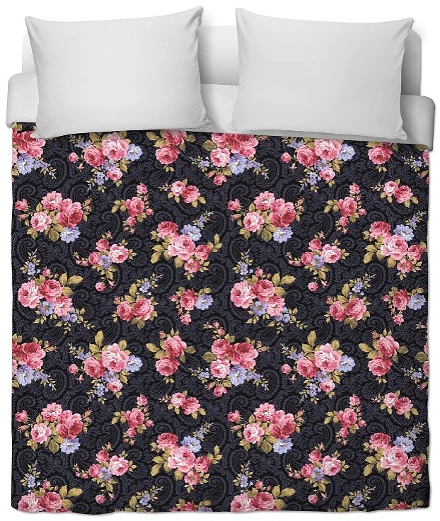 Tissu au mètre rideau couette motif fleur Flower curtain fabric meter upholstery Roses