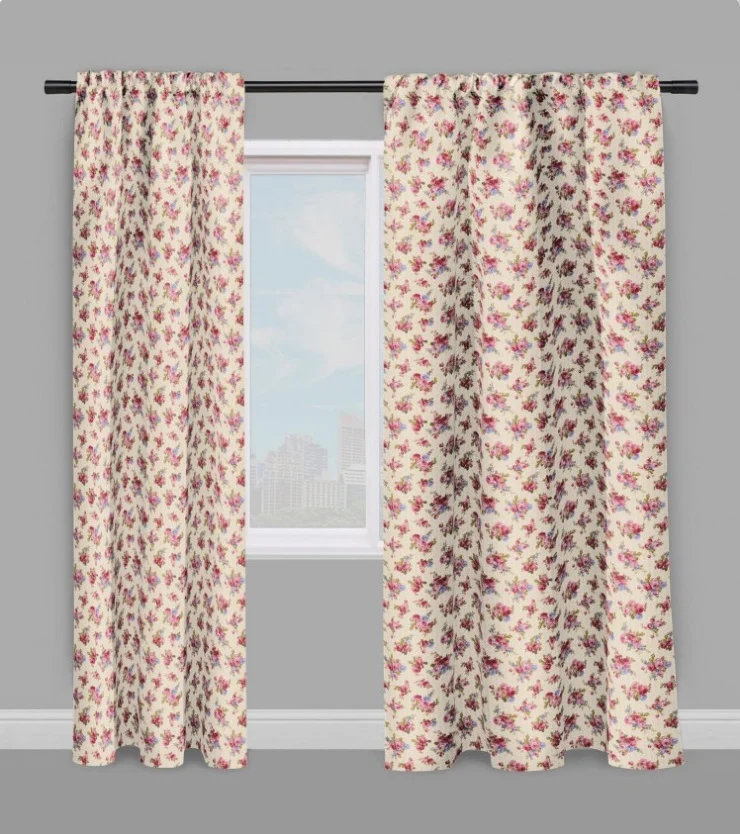 Tissu ameublement tapisserie motif fleurs Roses Flower curtain fabric meter upholstery