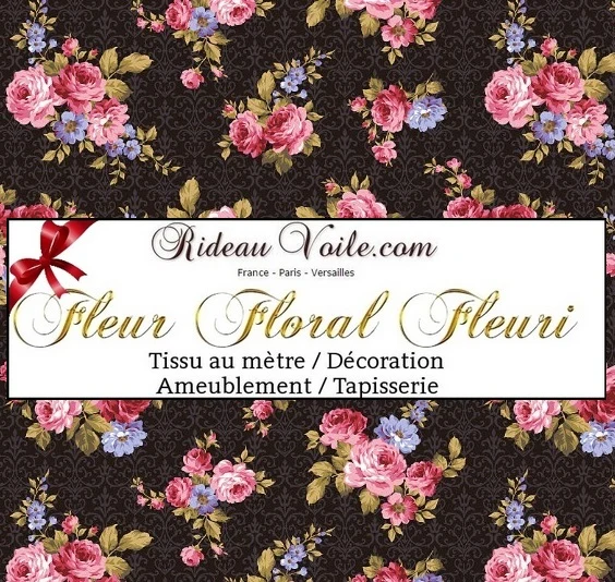 Style Baroque tissu floral motif mètre rideau Roses Flower curtain fabric meter upholstery