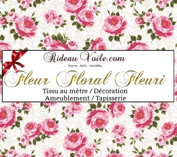Tissu ameublement au mètre rideau motif fleur tela cortina estampado flores metros