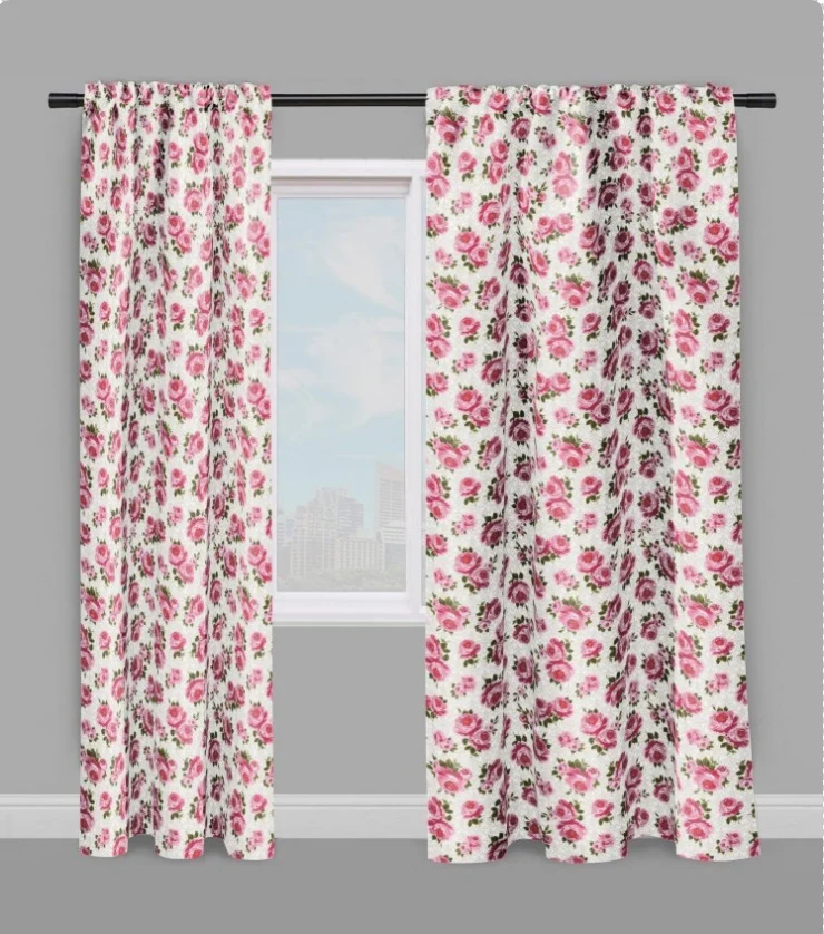 Tissu ameublement au mètre rideau motif fleur tela cortina estampado flores metros
