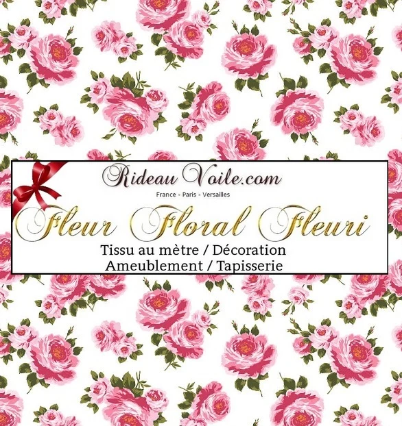 Rideau couette fleur de Roses coussin accessoires tissu ameublement au mètre