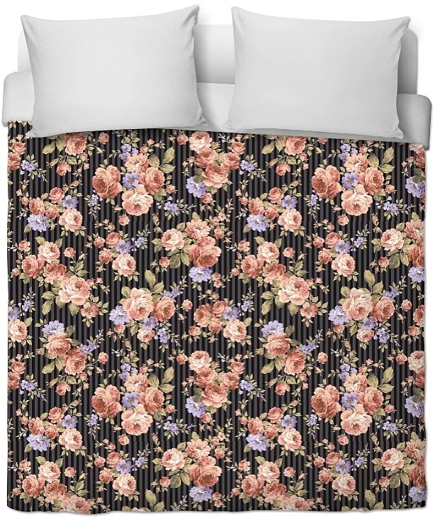 Tissus ameublement mètre motif fleur Roses rideau couette Ignifugé occultant voilage