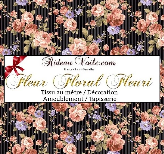 Tissus ameublement mètre motif fleur Roses rideau couette Ignifugé occultant voilage