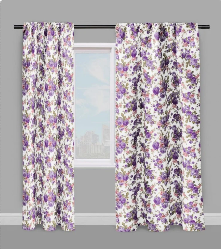 Tissus déco tapisserie mètre motif fleur Roses rideau couette Ignifugé occultant voilage