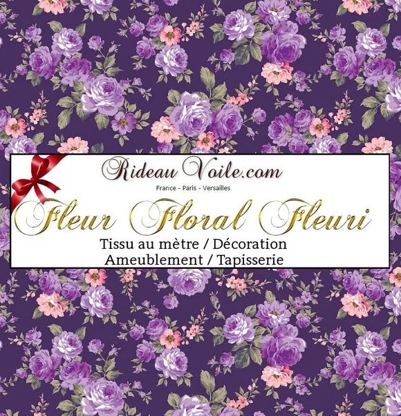 Tapisserie florale tissu motif fleurs anglais mètre rideau couette Blumenmöbelstoff